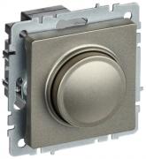 IEK Brite Base Шампань Светорегулятор (диммер) поворотно-нажимной 10-600 Вт/ВА, для LED 3-150 Вт/ВА с возможностью управления с 2-х мест