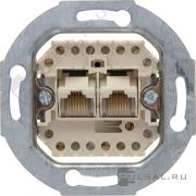 Механизм розетки телефонной RJ11/RJ12/RJ45 Cat.3 (ISDN)
R.1,  R.3,  R.8,  R.Classic,  K.1,  K.5,  Q.1,  Q.3,  Q.7,  S.1,  B.3,  B.7,  1930,  Glas,  двойная