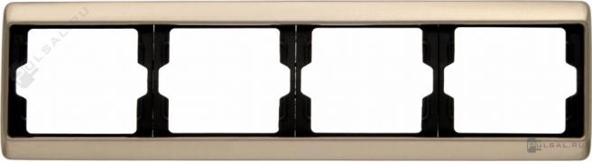 РамкaArsys, 4 поста, цвет - светло-бронзовый, металл