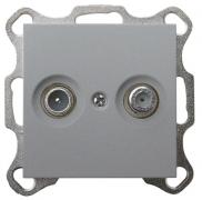 Jasmart G Алюминий Розетка TV+FM оконечная