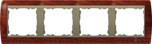 РамкаSimon 82, 4 поста, цвет - вишня, шампань, дерево