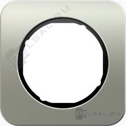 Рамка
R.1,  1 пост,   цвет - нержавеющая сталь,  черный глянцевый,  металл