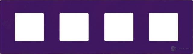 Рамка-декорSimon 27 play, 4 поста, цвет - синий artic, пластмасса