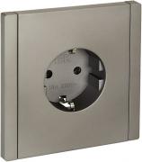 IEK Fortepiano Сталь Розетка с/з, безвинтовые клеммы