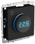 IEK Brite Base Черный Регулятор теплого пола с датчиком 16A, 3500 Вт, датчик t° пола (внешний)