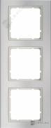 Рамкa
B.3,  3 поста,   цвет - алюминий,  белый матовый,  металл