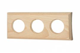 Bironi Шедель Дерево Бук Натурель Форма квадрата Рамка 3-ая на бревно диаметр 220 мм (скрытый монтаж)