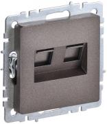 IEK Brite Base Темная Бронза Розетка Компьютерная 2-ая RJ45 Cat.5e (UTP)