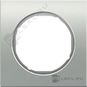 Рамка
R.3,  1 пост,   цвет - алюминий,  белый глянцевый,  металл