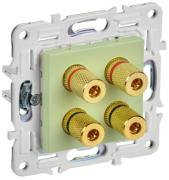 IEK Skandy Мятный Розетка акустическая 2 пары