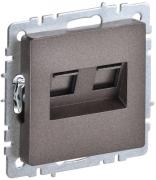 IEK Brite Base Темная Бронза Розетка 2-ая Телефон + Компьютер (RJ11 + RJ45)
