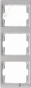 РамкaArsys, 3 поста, цвет - белый глянцевый, пластмасса