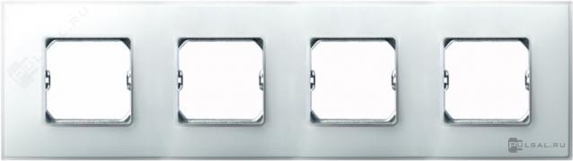 РамкаSimon 27 neos, 4 поста, цвет - белоснежный, пластмасса