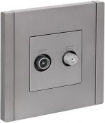 IEK Fortepiano Сталь Розетка TV+SAT (телевизионная-TV, спутниковая-SAT)