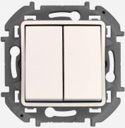 Legrand Inspiria Белый Переключатель 2-кл с подсветкой (подсветка контурная)