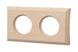 Bironi Шедель Дерево Бук Натурель Форма квадрата Рамка 2-ая на бревно диаметр 200 мм (скрытый монтаж)