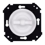 Bironi Шедель Бриз Белый матовый Выключатель 2-клавишный (скрытый монтаж)