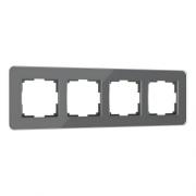 Рамкa
Elite,  4 поста,   цвет - графит,  стекло