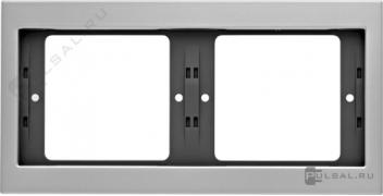 Рамкa
K.5,  2 поста,   цвет - алюминий,  металл