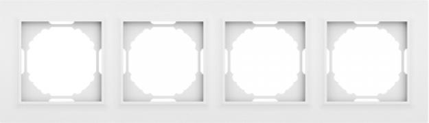 Donel A07 Wave Матовый Белый Рамка 4-ая