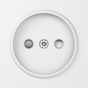 Donel A07 Матовый Белый Накладка Розетки б/з со шторками