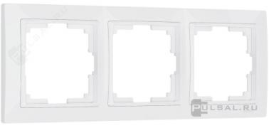 Рамкa Basic
Snabb,  3 поста,   цвет - белый,  белый,  пластмасса