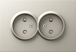 Donel A07 Матовый Кашемир Накладка Розетки 2-ая б/з со шторками