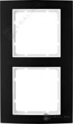 Рамкa
B.3,  2 поста,   цвет - черный,  белый матовый,  металл