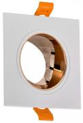 IEK Lighting Белый/Золото Светильник встраиваемый поворотный цоколь - GU10, мощность-11 Вт