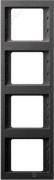 Рамкa
K.1,  4 поста,   цвет - антрацит матовый,  пластмасса