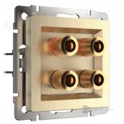 Розетка акустическая
Alumax,  Split,  Slab,  Senso,  Baguette,  Acrylic,  Platinum,  Elite,  Snabb,  Stream,  Flock,  Stark,  Fiore,  Favorit,  Diamant,  Aluminium,  Antik,  Metallic,  2 пары,   цвет - шампань рифленый