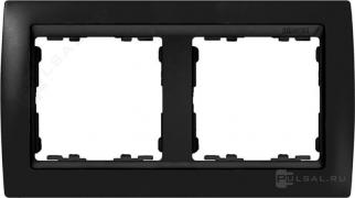 РамкаSimon 82, 2 поста, цвет - графит, графит, металл, пластмасса