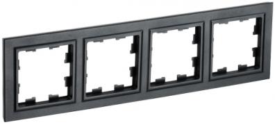 IEK Brite Base Черный Рамка 4-ая