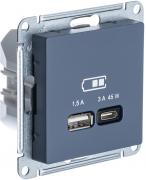 Atlas Design Грифель Розетка USB A+С 45 Вт, с быстрой зарядкой