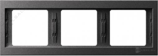 Рамкa
K.1,  3 поста,   цвет - антрацит матовый,  пластмасса