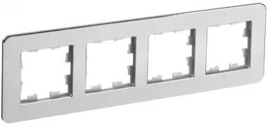IEK Brite DECOR Алюминий металл Рамка 4-ая скругл.угол