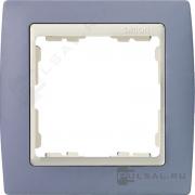 РамкаSimon 82, 1 пост, цвет - сиреневый, слоновая кость, металл, пластмасса