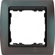 РамкаSimon 82, 1 пост, цвет - хамелеон, графит, металл, пластмасса
