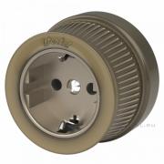 Розетка
Retro,  без шторок,  с заземлением,  одинарная,  винтовые клеммы,   цвет - бронзовый