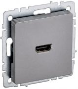 IEK Brite Base Сталь Розетка HDMI