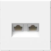 ArtGallery Белый Розетка Компьютерная 2-ая RJ45 Cat.6a (FTP)