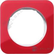 Рамка
R.1,  1 пост,   цвет - красный,  белый глянцевый,  пластмасса