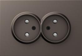 Donel A07 Мокко Накладка Розетки 2-ая б/з со шторками