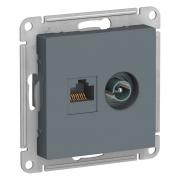 Atlas Design Грифель Розетка TV + RJ45 кат. 5е UTP