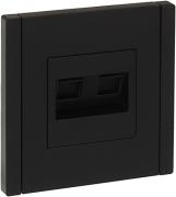 IEK Fortepiano Черный Розетка Компьютерная 2-ая RJ45 Cat.6e