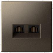 ArtGallery Мокко Розетка Компьютерная 2-ая RJ45 Cat.6a (FTP)