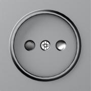 Donel A07 Матовый Серый Накладка Розетки б/з со шторками