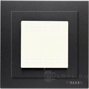 Рамка с крышкой 2-модульнаяZenit, 1 пост, цвет - антрацит, пластмасса