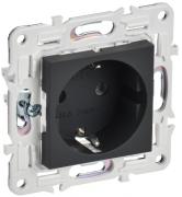 IEK Skandy Графит Розетка с/з, винтовой зажим