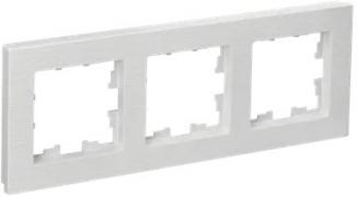 IEK Brite Base Белый Рифленый Рамка 3-ая